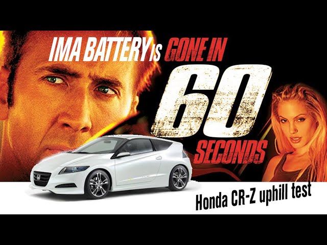 Honda CR-Z uphill test: IMA battery is Gone in 60 Seconds! (With Spoon N1 catback sound)