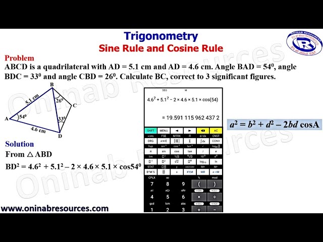 Trigonometry: Sine Rule and Cosine Rule