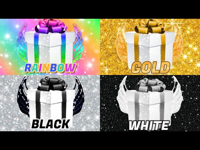 Choose Your Gift! 🎁 Rainbow, Gold, Black or White 🌈⭐️🖤🤍 | #4giftbox #wouldyourather #pickonekickone