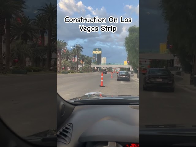 So Much Construction On Las Vegas Strip #foryou #traveling #shortsfeed