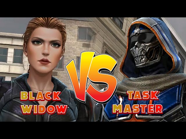 Black Widow Vs Task Master Fight Scene + Motorcycle Scene (Marvel Future Fight)