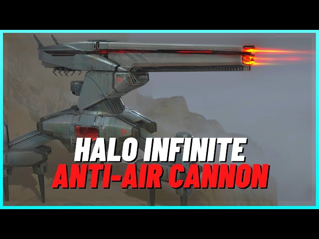 Halo Infinite AA Gun Sound Effect & "Gameplay" (Banished Anti-Aircraft Cannon) #Shorts