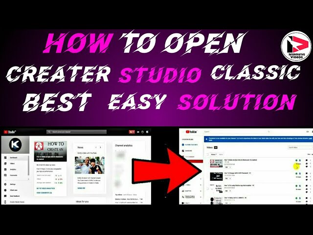How To Open Creative Studio Classic Easy Method New 2020 #Informative_Videos