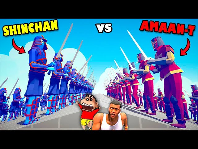 SHINCHAN vs AMAAN-T BATTLE in Totally Accurate Battle Simulator with CHOP | TABS