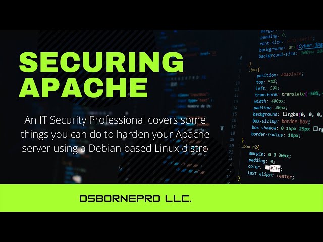 Securing Apache [Debian Linux]
