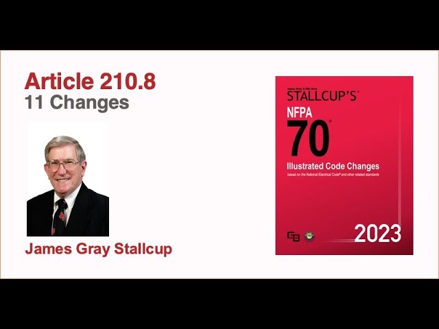 2023 NFPA 70 NEC – Article 210.8 – 11 changes