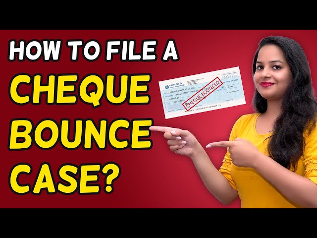 Cheque Bounce - How to File a Cheque Bounce Case #StayHome and Learn Money #WithMe