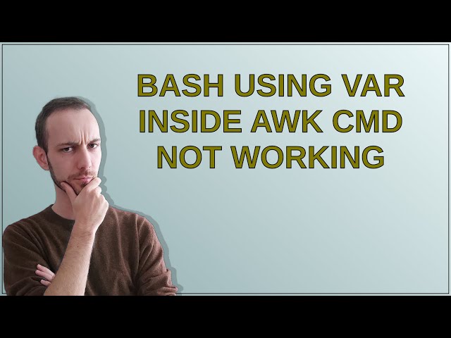 Unix: bash using var inside awk cmd not working