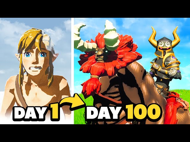 I Survived 100 Days in Hardcore Zelda BotW