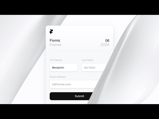 Framer Update: Forms