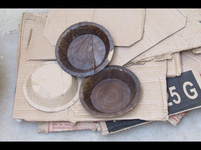 Pani Puri Plate Making - Waste Attai & Mantharai Leaf Plate