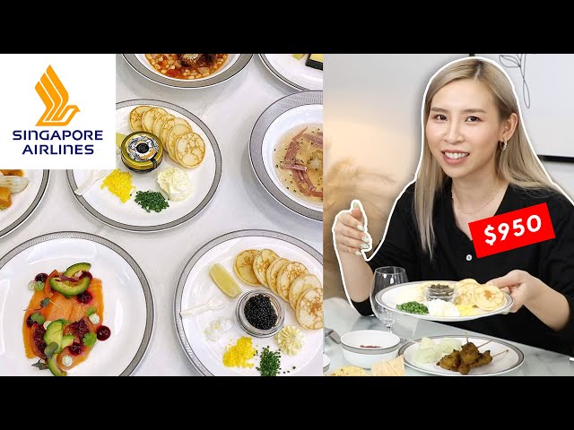 I Tried Singapore Airline's First Class Food Delivery - Was it worth $950? 🤔