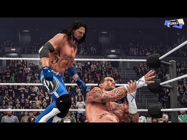 WWE 2K24 CM Punk vs AJ Styles