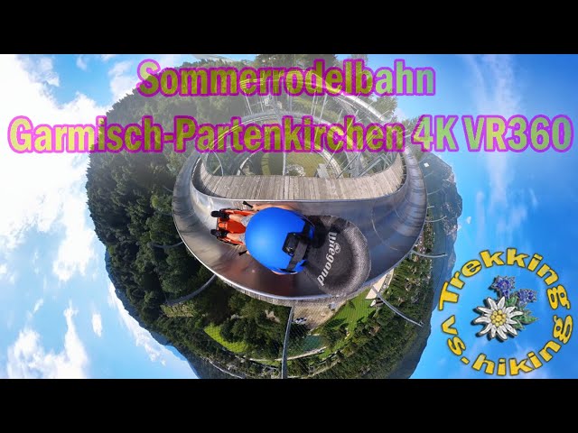 Sommerrodelbahn Garmisch Partenkirchen 4K VR360 Mountain Coaster POV Onride 360-Grad-Video