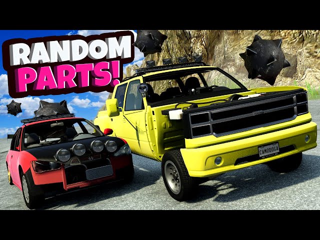Random Parts Race But It's During an AVALANCHE in BeamNG Drive Mods!