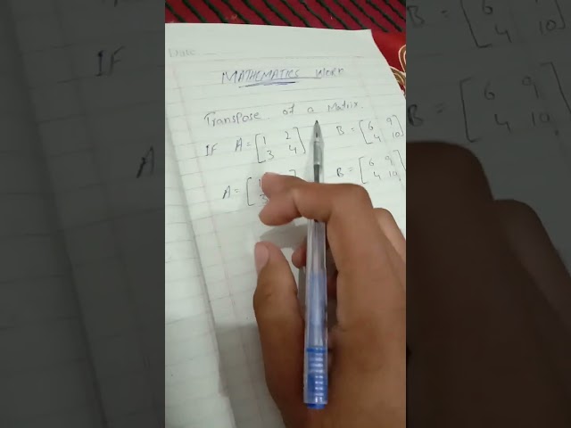 mathematics work#transpose#pashto #lacture #viralvideo #subscribetomychannel