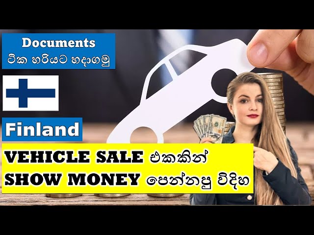 Vehicle sale එකකින් අපි Show Money පෙන්නපු විදිහ | Finland source of funds
