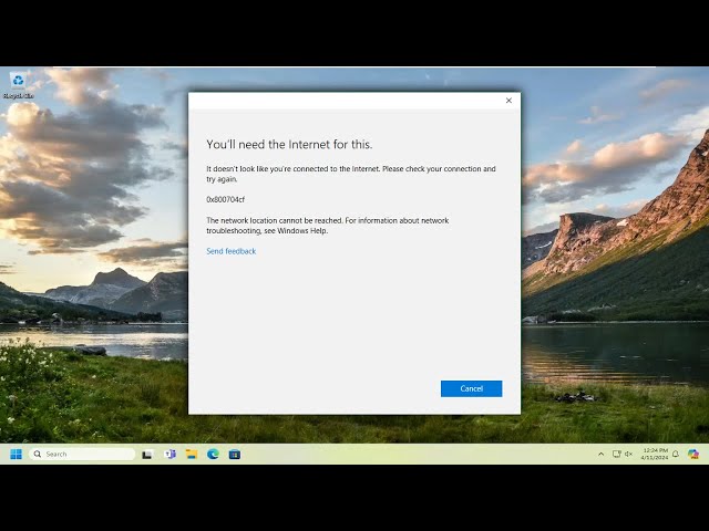 How to Fix Microsoft Store Error Code 0x800704cf on Windows 11/10 [Solution]