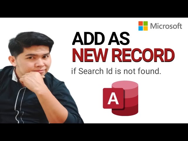 DLOOKUP: If Search Id is not found, then add it as a new record.