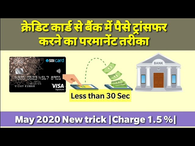 Transfer your credit card limit to your bank account |Permanent Solutions| May-2020