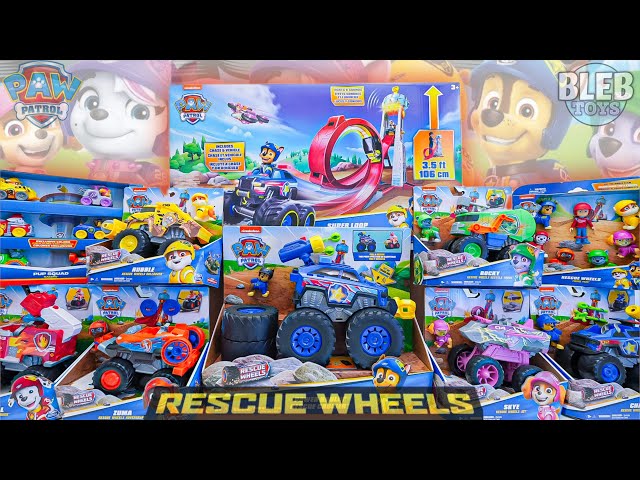 Paw Patrol RESCUE WHEELS toy collection unboxing  ASMR | Super Loop Tower HQ l ASMR toy review