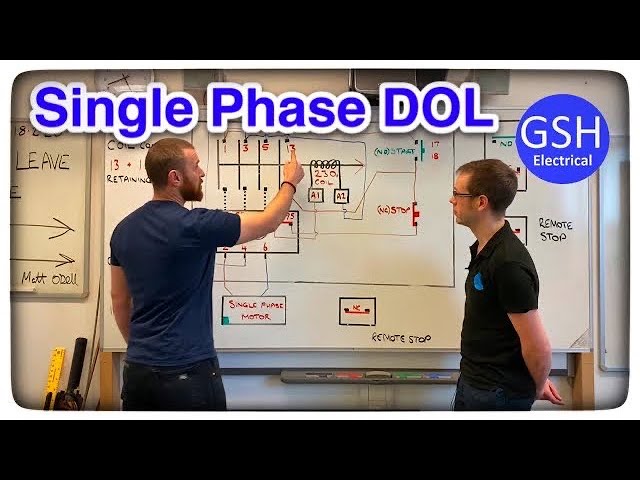 Single Phase Direct Online Starter DOL Wiring Diagram Connections Explained - AM2, AM2S, AM2E
