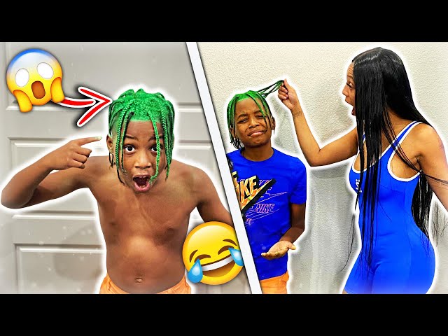 I Dyed My Son's Hair Green To See My Families Reaction!