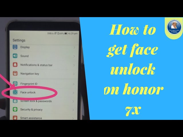 Face unlock on honor 7x