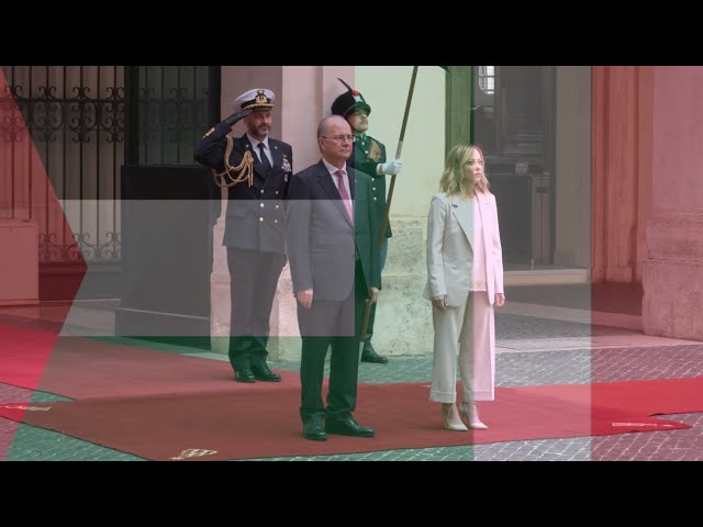 🇵🇸🇮🇹 Palestine and Italy National Anthem | Prime Minister Mohammad Mustafa's State Visit 2024