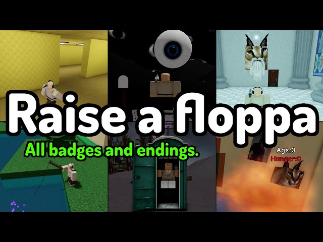 [OUTDATED] ALL BADGES in Raise a floppa | ROBLOX