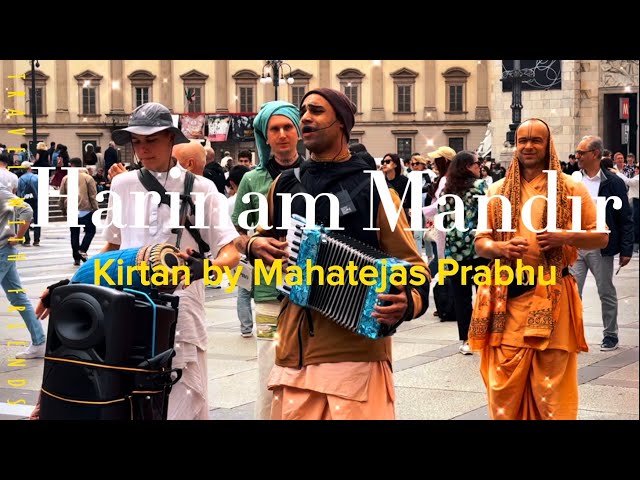 Hare Krishna Mahamantra by Mahatejas Prabhu from Italy in Milan || Team Harinam Mandir