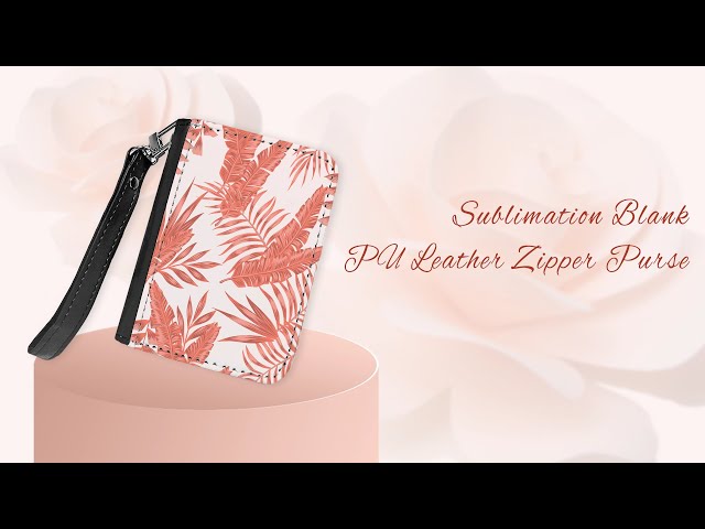 Sublimation blank PU leather coin purse small wallet