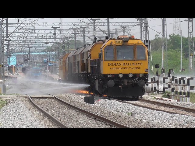 TRACK SOUNDS : BEFORE and AFTER Grinding Rails | Indian Railways