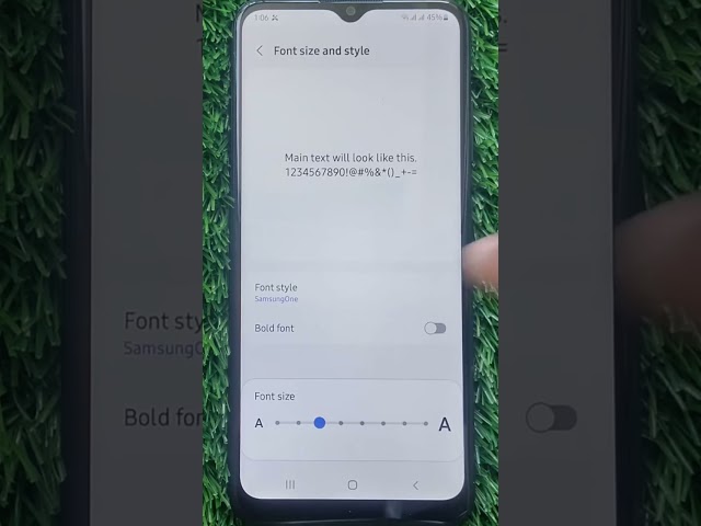 How to Change Font Size and Style on Samsung Galaxy #shorts
