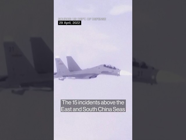 The US releases video showing encounters with Chinese fighter jets #politics #shorts
