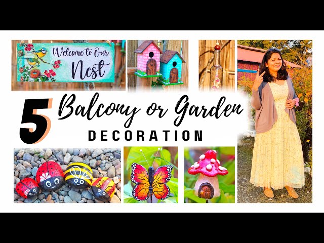 5 Amazing Balcony or Garden Decoration || Garden DIY 🌱 || Balcony Decorating Ideas ||DIYwithKANCHAN