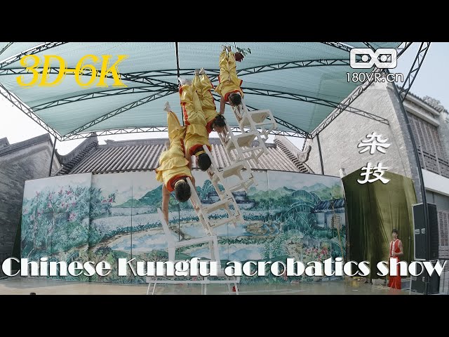 Chinese Kungfu acrobatics show 中国功夫杂技汇演 vr180