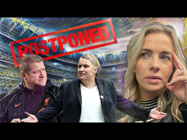 Emma Hayes FURIOUS as CHELSEA V LIVERPOOL game postponed 6 minutes in due to FROZEN PITCH!!