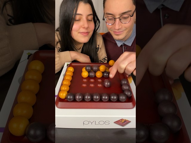Come Play Pylos With Us! A Very Strategic Game! #boardgames #couple #GameNight #fun #shorts
