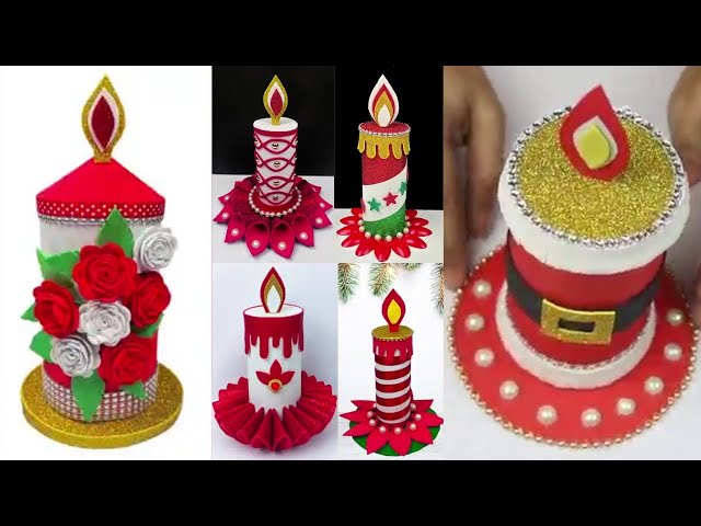 6 Easy Christmas Candle  Ideas | DIY Christmas Candle | Christmas Craft Ideas | Best Out Of Waste |
