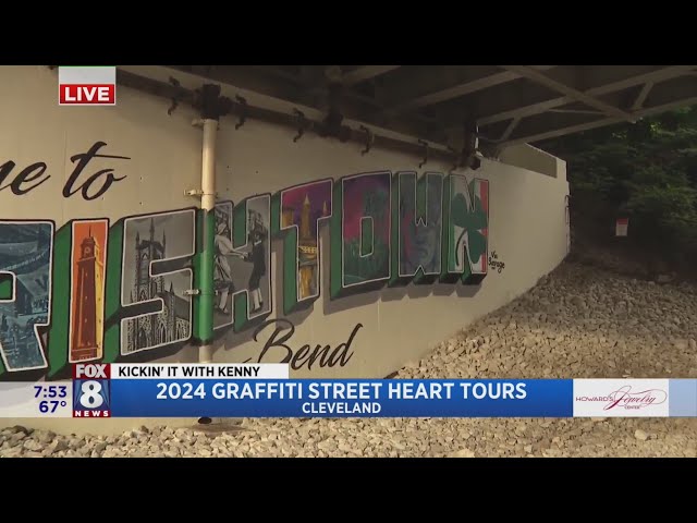 Explore Cleveland street art - Kenny previews 2024 Graffiti Street Heart Tour