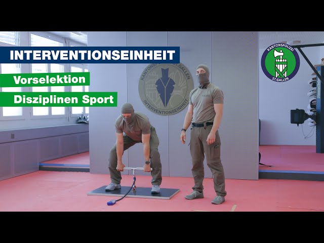 Anleitungsvideo Sport- und Reaktionstest Interventionseinheit Kantonspolizei St.Gallen.