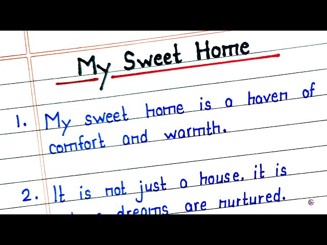 My sweet home essay | My sweet home essay in english | Write a short essay on my home | My home