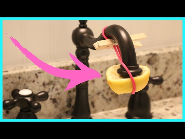 THIS is Why You Should Wrap a LEMON around your FAUCET | Clean Faucet Head | Lemon Cleaning Hacks 🍋