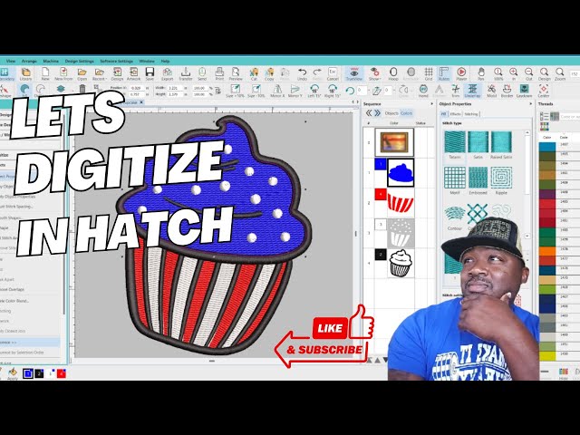 How To Digitize In Hatch | 4th of July Embroidery Design