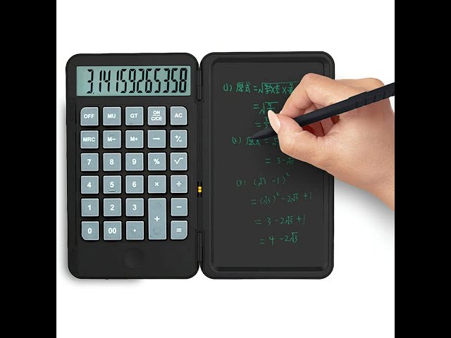 12-Digit Desktop Calculator with Portable LCD Handwriting Screen Writing Tablet