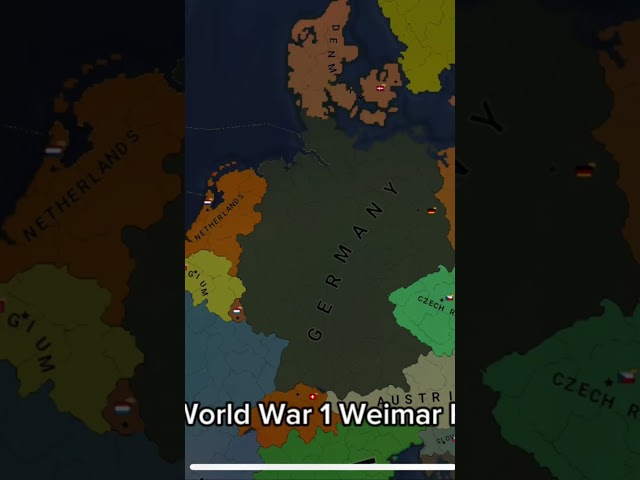 Reforming the Weimar Republic in Age of History 2! #ww2 #german #history #europe #geography #shorts