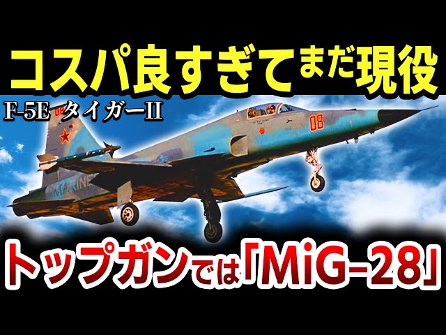 【ゆっくり解説】MiG-21のライバルでエリア88でもおなじみの戦闘機「F-5E タイガーII」の秘密は強力なエンジンと機体構造にあった！【F-5E タイガーII】
