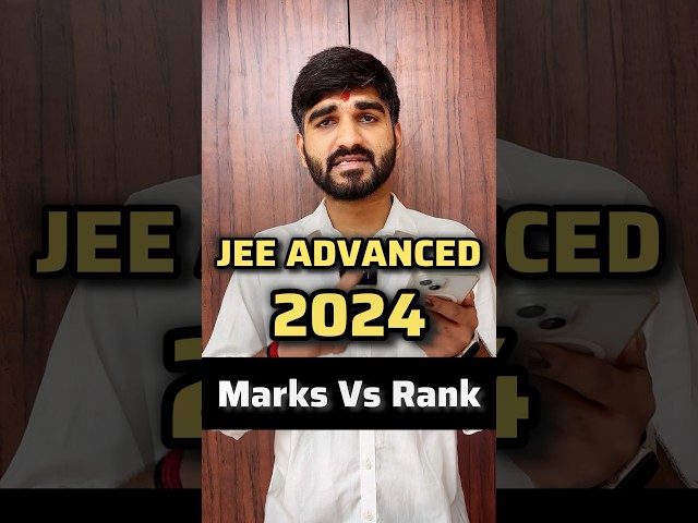 Shocking 😳 IIT JEE Advanced 2024 - Marks vs Rank🔥 | JEE Advanced Cut Off 2024 #jeeadvanced2024