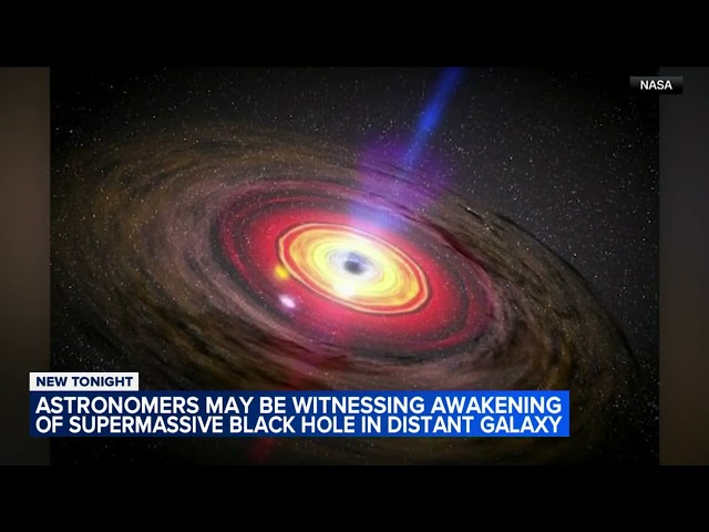 Astronmers may be witnessing awakening of supermassive black hole in distant galaxy